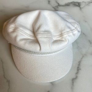 New white Brixton captains hat - XS